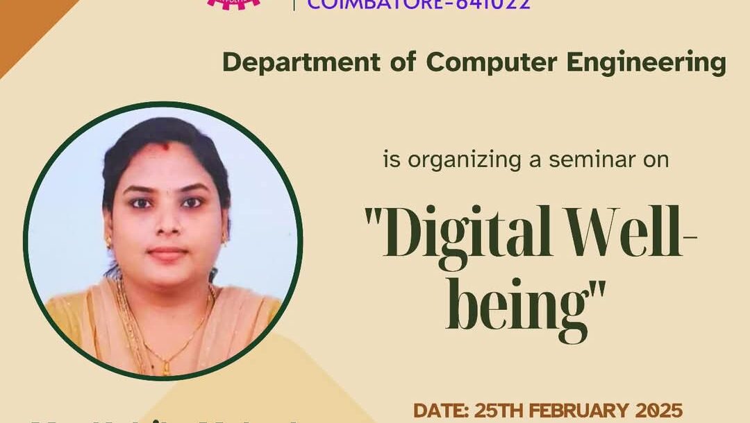 Is Your Screen Time Affecting Your Brain?    Excited to handle session on “Digital Well-being”  at Sri Ramakrishna Polytechnic College Coimbatore.                                                                              Stay mindful, stay informed!